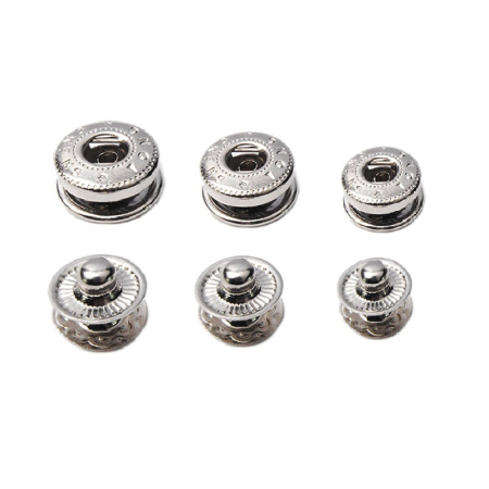 Capse Marochinarie - Set 50 capse argintii 10mm