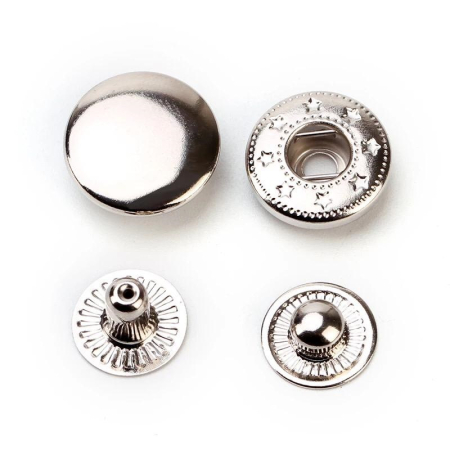 Capse Marochinarie - Set 50 capse argintii 10mm
