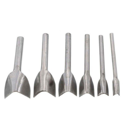 Cutite si Lame - Set 6 cutite in V pentru taiat piele