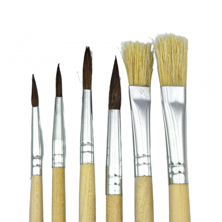 Set 6 pensule cu par natural ponei [1]