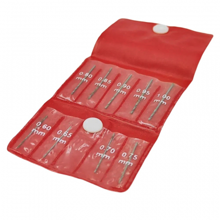 Mandrine si Burghie - Set 9 spirale fine HSS, 0.60-1.00mm