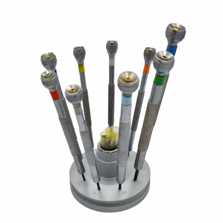 Set 9 surubelnite ceasornicarie cu stand de aluminiu [1]