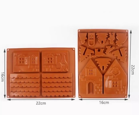 Casa si Gradina - Set forme silicon casa turta dulce, ciocolata