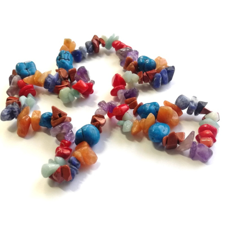 Accesorii Bijuterii - Sirag pietre colorate neregulate