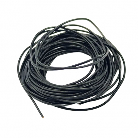Snur rotund cerat 1mm negru [1]