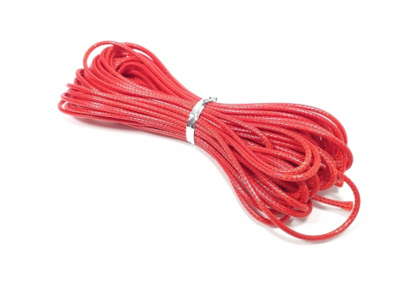 Accesorii Bijuterii - Snur rotund cerat 1,5mm rosu