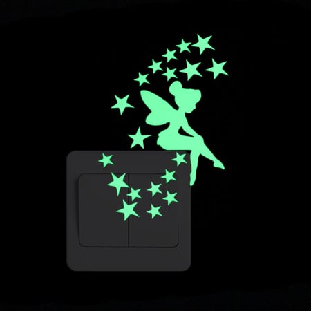 Casa si Gradina - Sticker fosforescent pentru intrerupator, zana ganditoare