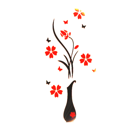 Casa si Gradina - Sticker perete vaza cu flori