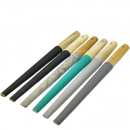 Scule HandMade DIY / Bijuterie - Set 6 suporti lemn semirotunzi pentru slefuit