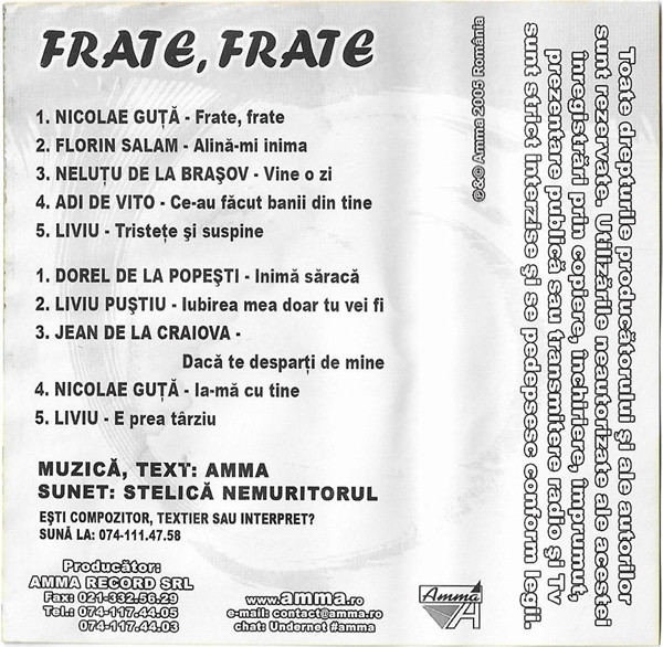 Frate, Frate (Caseta Audio) [1]