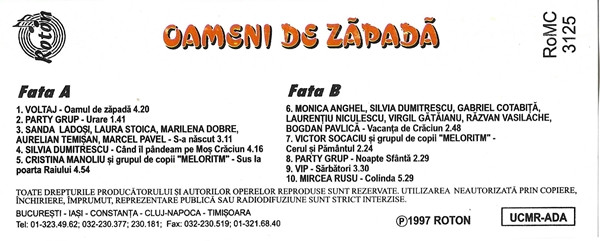 Oameni De Zãpadã (Caseta Audio) [1]