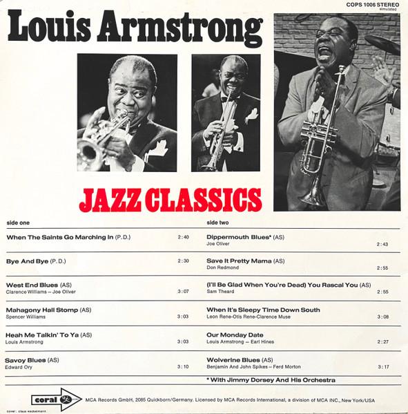 Louis Armstrong - Jazz Classics (Disc Vinil) [1]