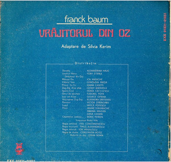 L. Frank Baum - Vrăjitorul Din Oz, (Disc Vinil) [1]