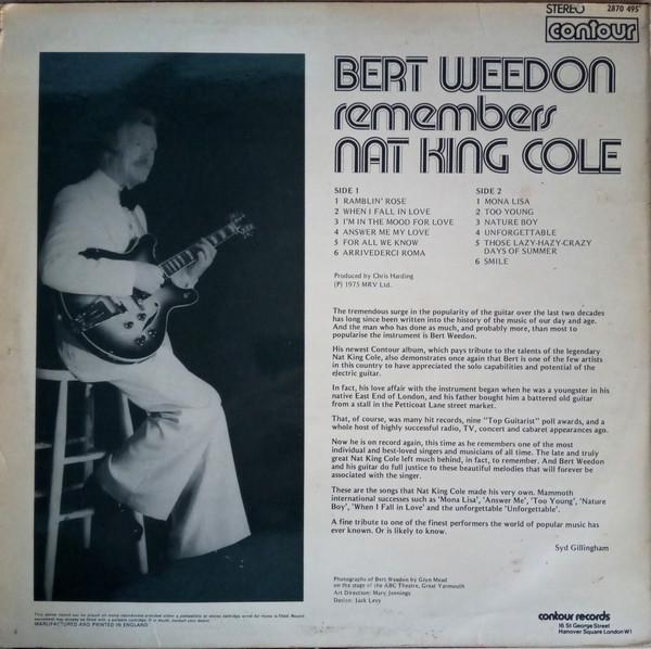 Bert Weedon - Bert Weedon Remembers Nat King Cole  (Disc Vinil) [1]