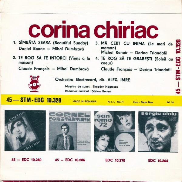 Corina Chiriac - Sîmbătă Seara / Te Rog Să Te Întorci / Mă Cert Cu Inima / Te Rog Să Te Grăbești (Disc Vinil) [1]
