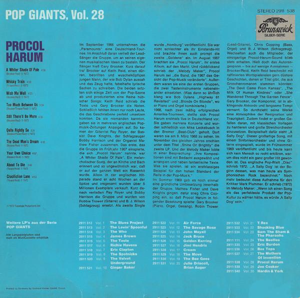 Procol Harum - Pop Giants, Vol. 28 (Disc Vinil) [1]