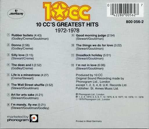 10cc - Greatest Hits 1972-1978 (CD) [2]