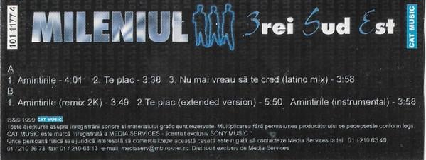 3rei Sud Est - Mileniul III, (Casetă Audio) [2]