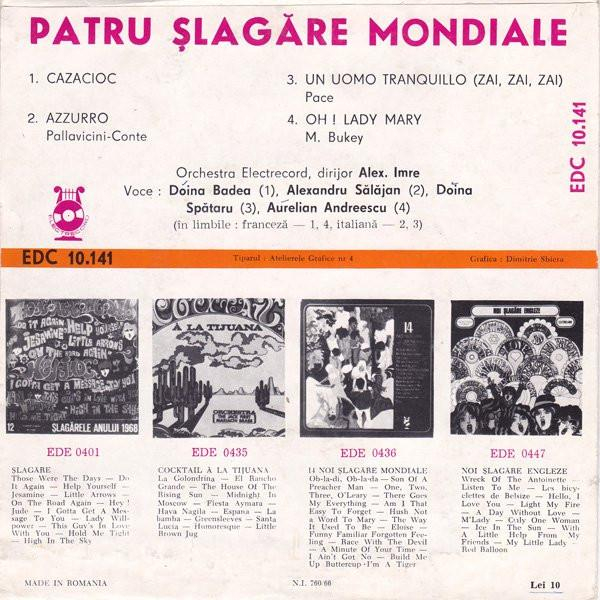 4 Șlagăre Mondiale: Cazacioc / Azzuro / Zai, Zai, Zai / Oh, Lady Mary (7 Inch) [2]