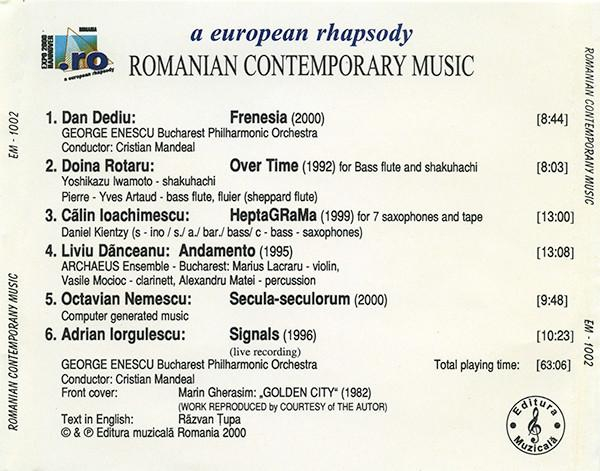 A European Rhapsody (Romanian Contemporary Music) [2]