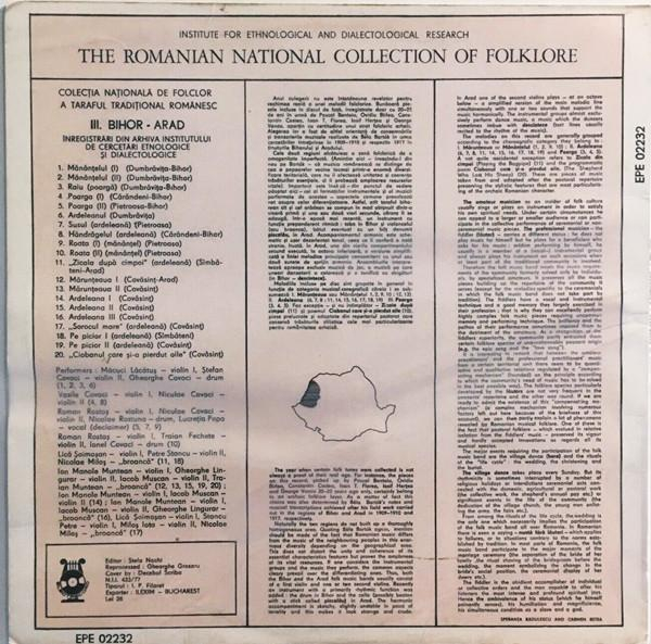 A. The Traditional Folk Music Band: III. Transilvania (Bihor / Arad) [2]