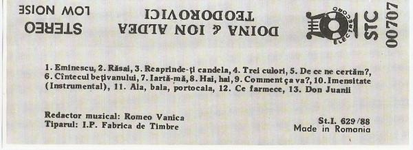 Doina Teodorovici - Răsai (Caseta Audio) [2]