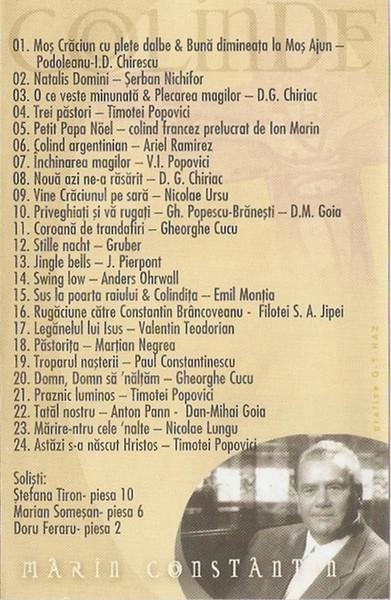 Corul Madrigal - Colinde De Crăciun Și Cântări Sacre  (Caseta Audio) [2]