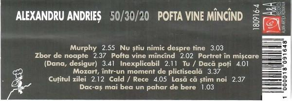 Alexandru Andrieș - Pofta Vine Mîncînd (Caseta Audio) [2]