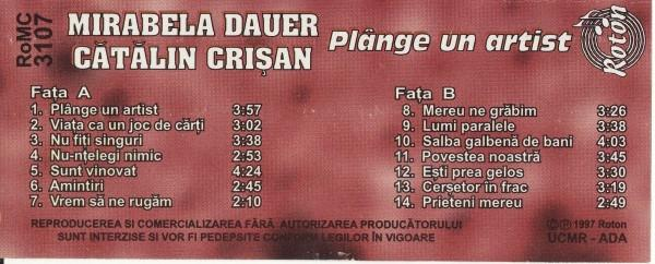 Mirabela Dauer - Plânge Un Artist (Caseta Audio) [2]