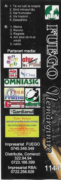 FUEGO - Nemărginire (Caseta Audio) [2]