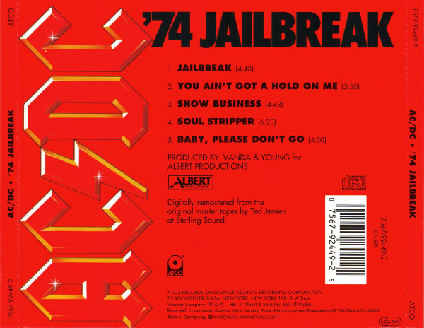 AC/DC - '74 Jailbreak (CD) [2]