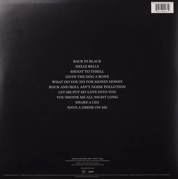 AC/DC - Back in Black , (Disc Vinil) [2]