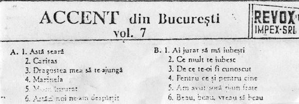 Accent din București - Vol. 7, (Casetă Audio) [2]