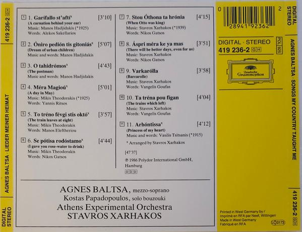 Agnes Baltsa - Songs My Country Taught Me (CD) [2]