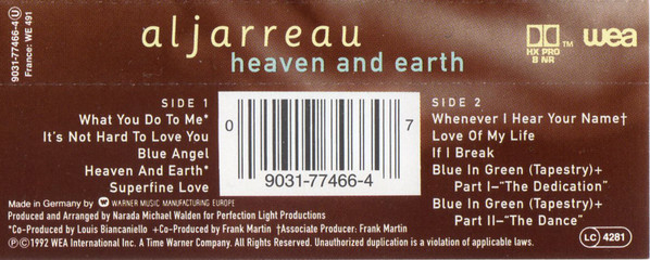 Al Jarreau - Heaven And Earth (Caseta Audio) [2]