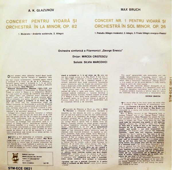 Alexander Glazunov - Concert Pentru Vioară Și Orchestră În La Minor, Op. 82 / Concert Nr. 1 Pentru Vioară Și Orchestră În Sol Minor, Op. 26 [2]