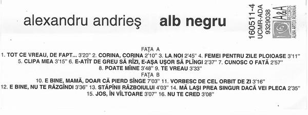 Alexandru Andrieș - Alb Negru (Caseta Audio) [2]