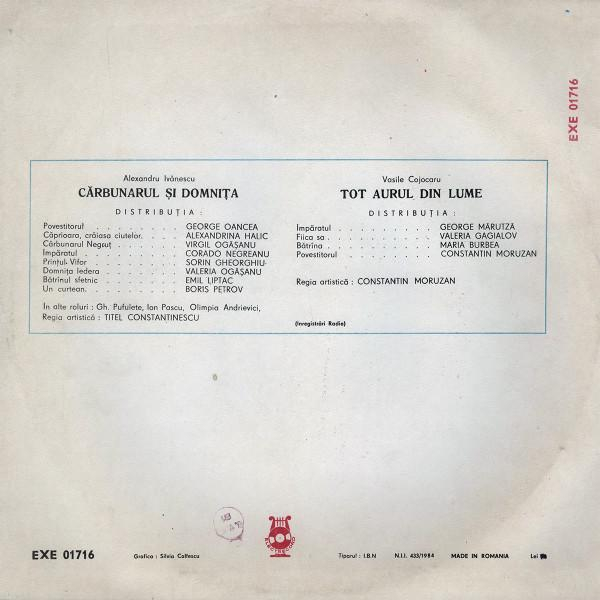 Alexandru Ivănescu - Cărbunarul Și Domnița / Tot Aurul Din Lume, (Disc Vinil) [2]