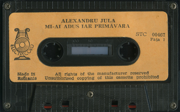Alexandru Jula – Mi-ai Adus Iar Primăvara (CASETA) [2]