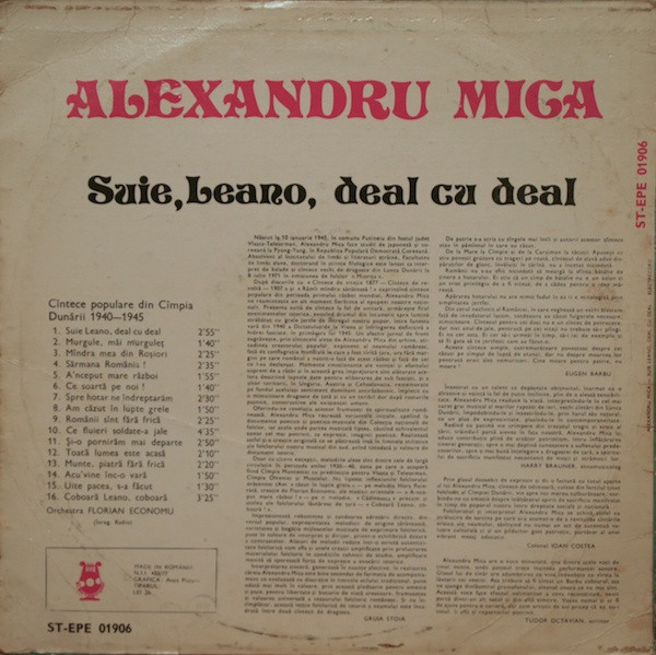 Alexandru Mica - Suie, Leano, Deal Cu Deal (Cîntece Populare Din Cîmpia Dunării 1940-1945) [2]