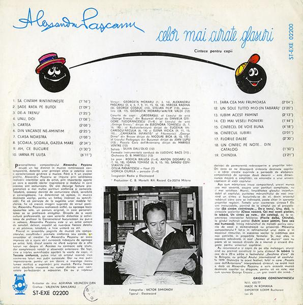 Alexandru Pașcanu - Celor Mai Curate Glasuri (Disc Vinil) [2]