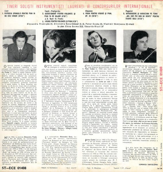 Alexandru Preda - Tineri Soliști Instrumentiști Laureați Ai Concursurilor Internaționale [2]