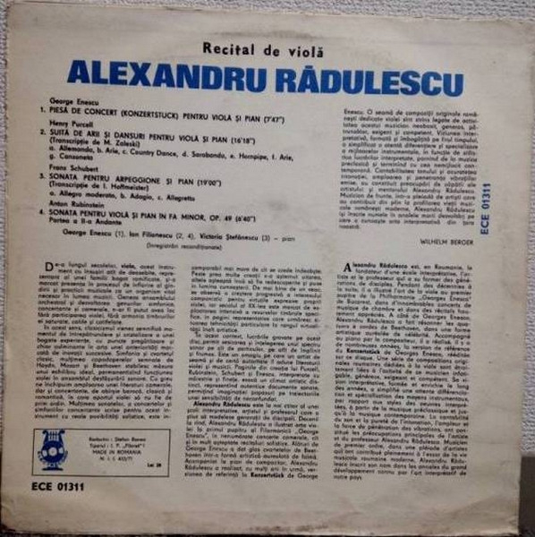 Alexandru Rădulescu - Recital De Violă [2]