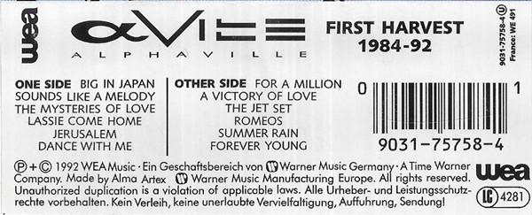 Alphaville - First Harvest 1984-92 (Caseta Audio) [2]