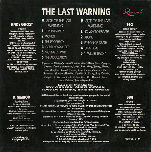 Altar (4) – The Last Warning (VINIL) [2]