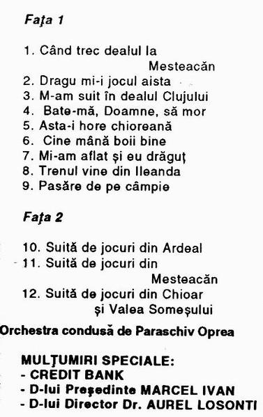 Ana Hossu - Când Trec Dealul La Mesteacăn (Caseta Audio) [2]