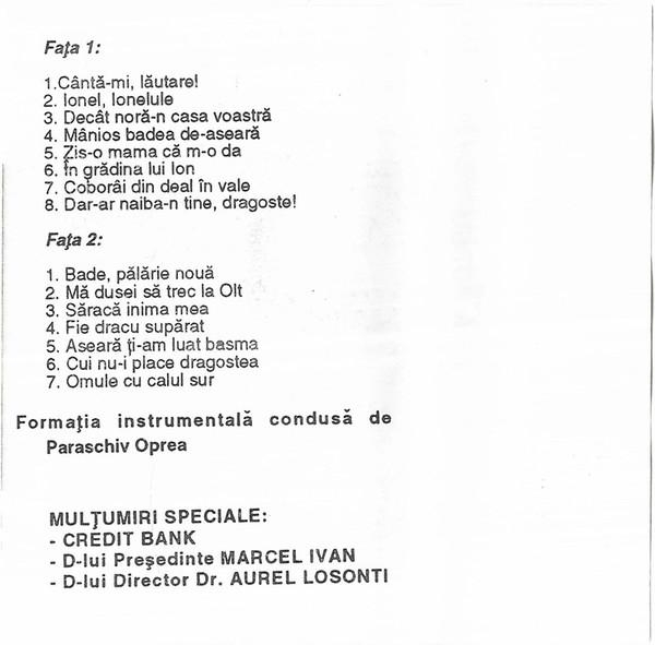 Ana Hossu - Cântă-mi Lăutare ! (Caseta Audio) [2]