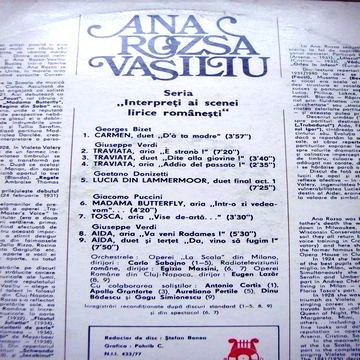 Ana Rozsa Vasiliu - Interpreți Ai Scenei Lirice Românești [2]
