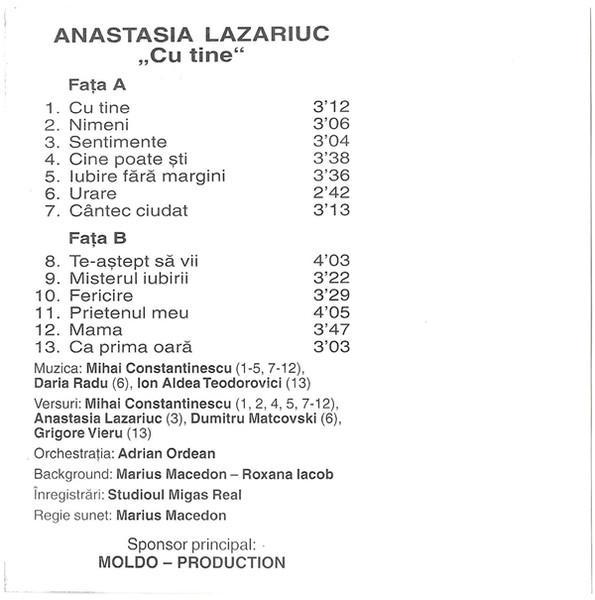 Anastasia Lazariuc - Cu Tine, (Casetă Audio) [2]