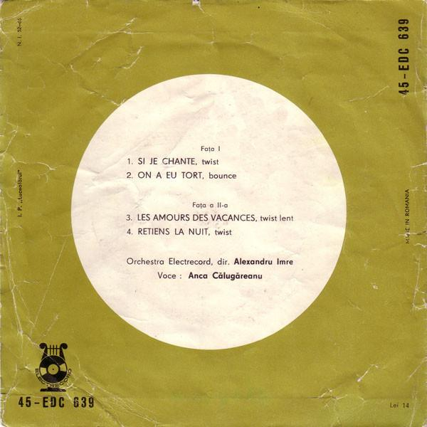 Anda Călugăreanu - Si Je Chante (7 Inch), (Disc Vinil) [2]